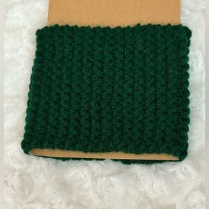 Cozy Green Knit coffee cozy